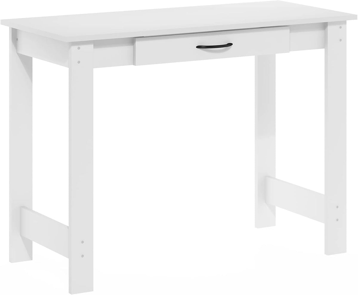Furinno Jaya 40-Inch White Entryway Table with Drawer, White