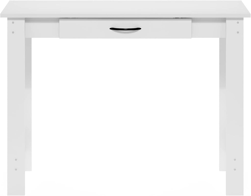 Furinno Jaya 40-Inch White Entryway Table with Drawer, White