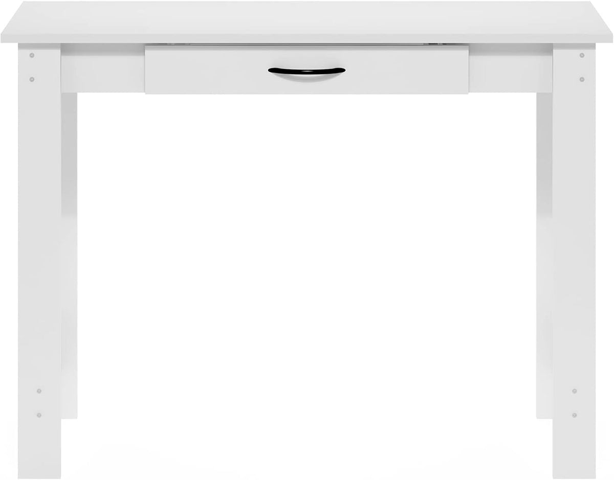 Furinno Jaya 40-Inch White Entryway Table with Drawer, White