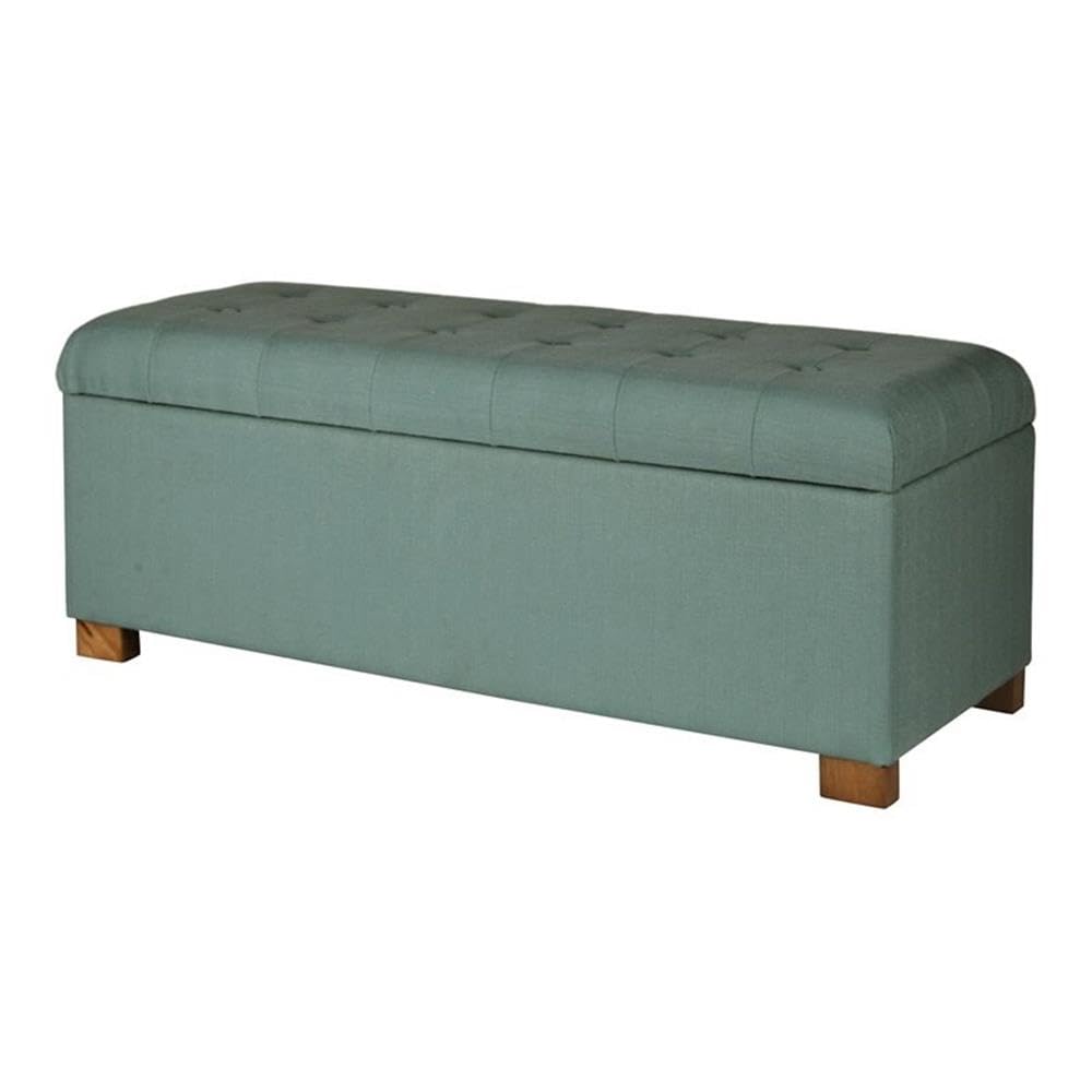 HomePop 36" Decorative Storage Bench - Antiqued Blue