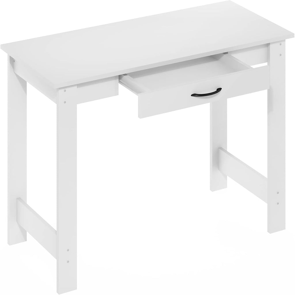 Furinno Jaya 40-Inch White Entryway Table with Drawer, White