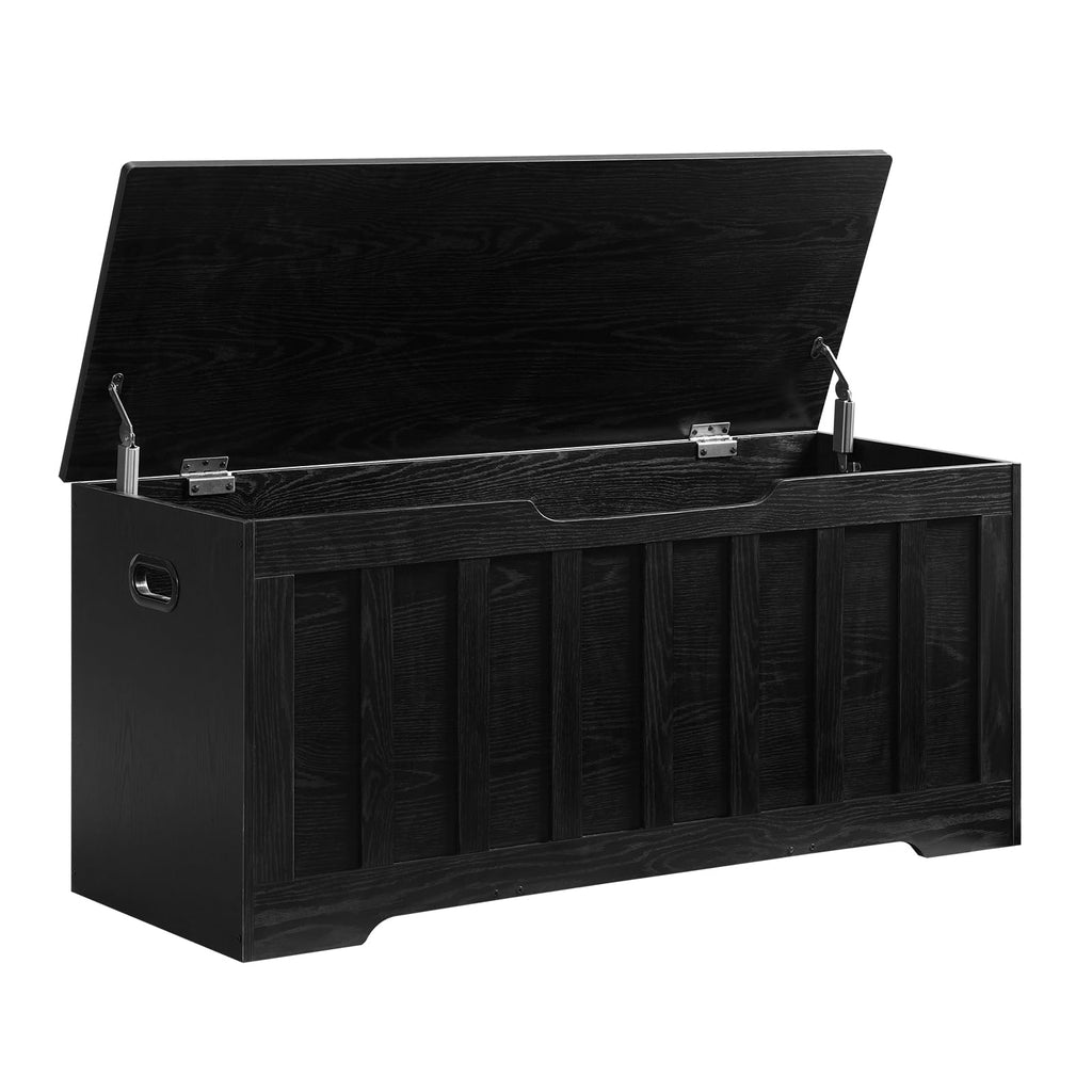 VANKILEY 47.2" Storage Chest Extra Large, Storage Bench(Black)