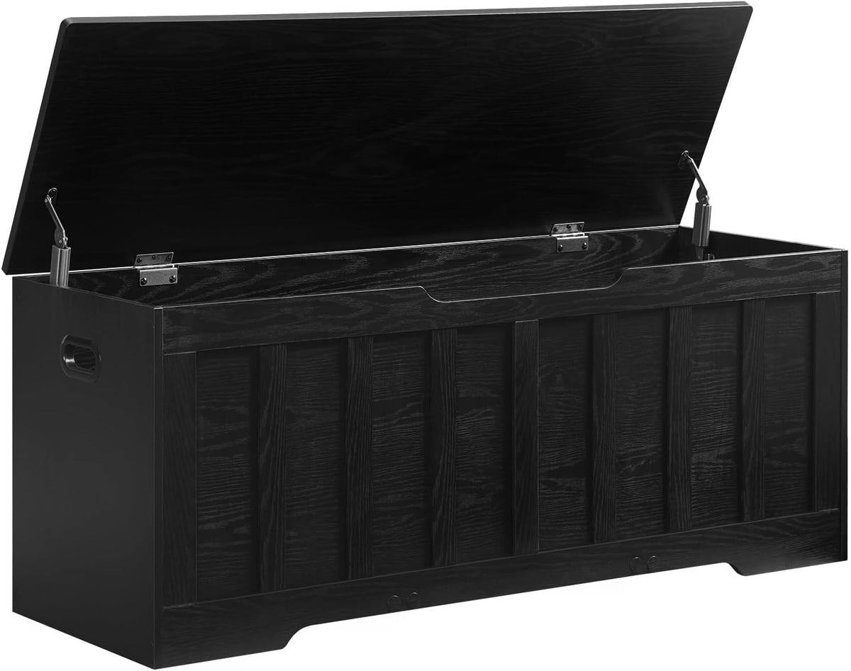 VANKILEY 47.2" Storage Chest Extra Large, Storage Bench(Black)