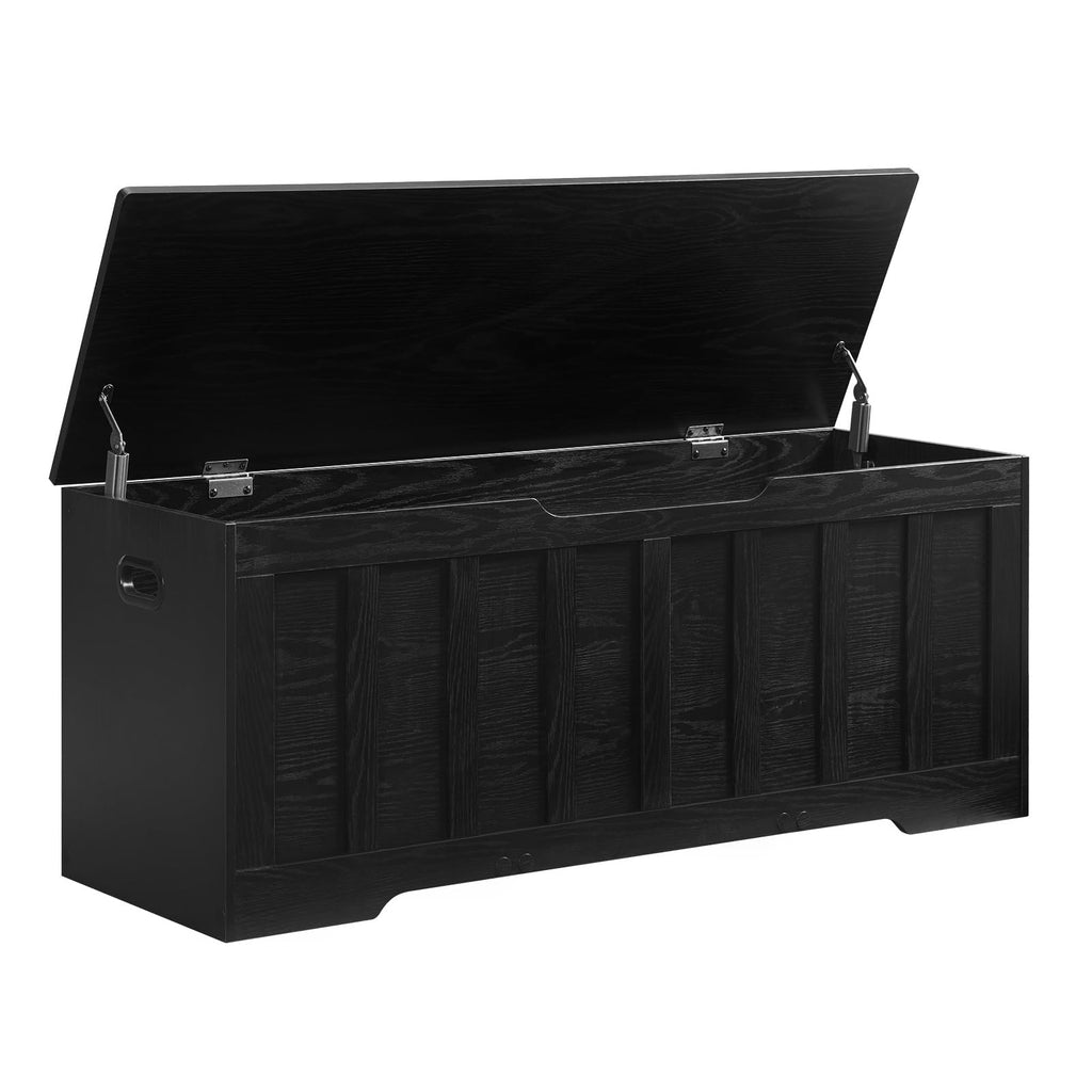 VANKILEY 47.2" Storage Chest Extra Large, Storage Bench(Black)