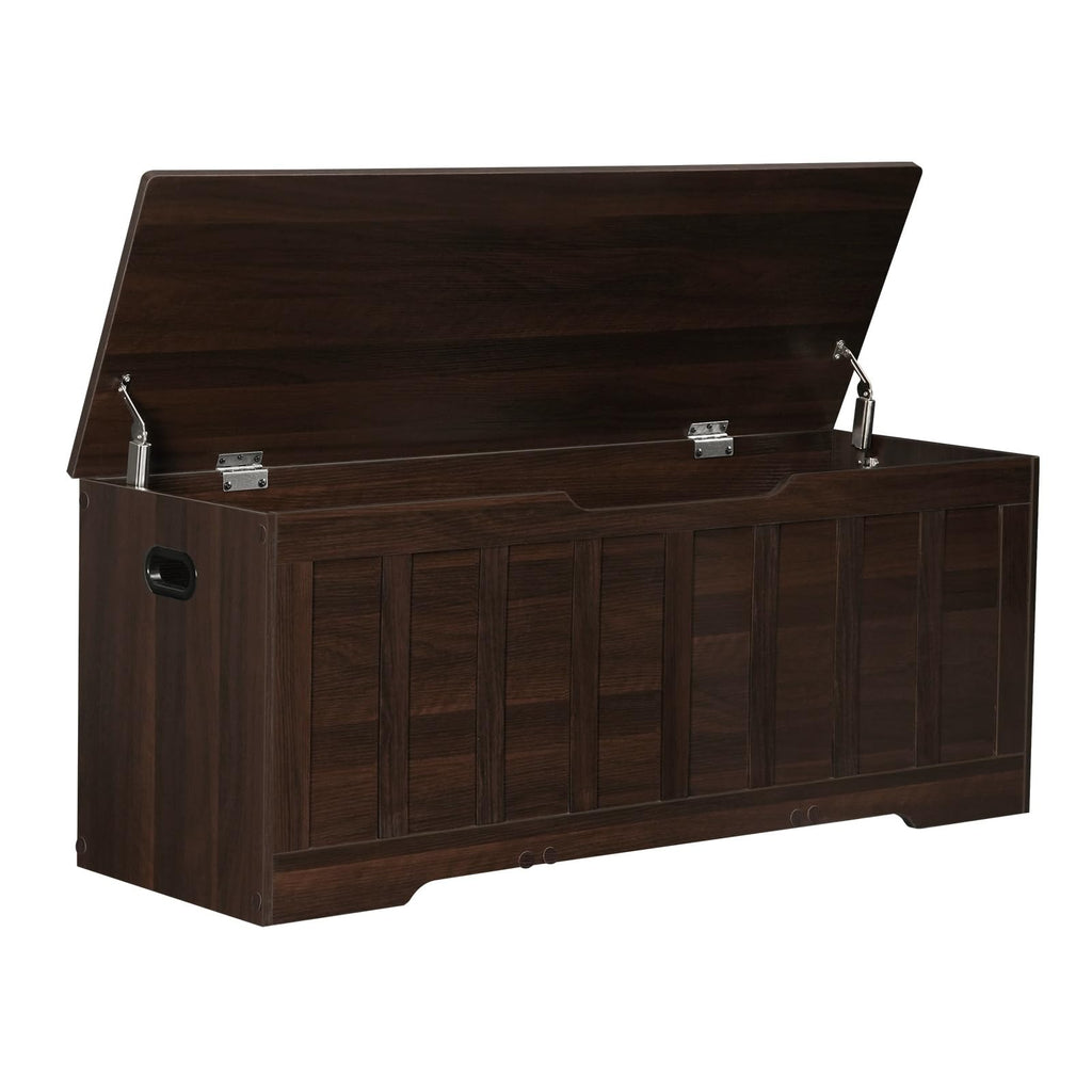 VANKILEY 47.2" Storage Chest Extra Large, Storage Bench(Black)