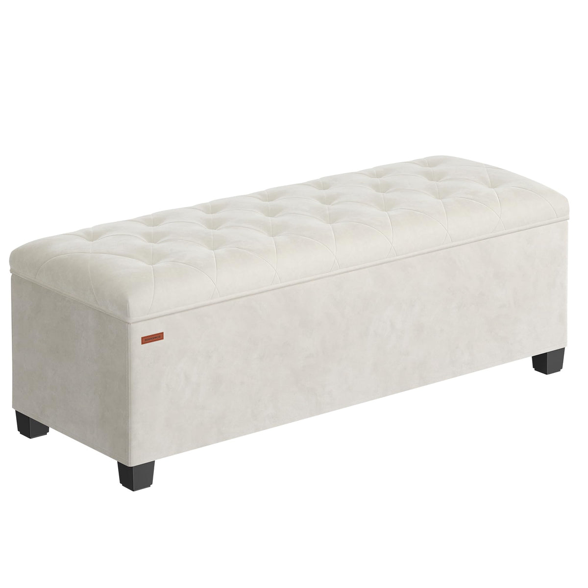 SONGMICS Storage Ottoman Bench, Foot Rest with Legs, Load up to 661.4 lb