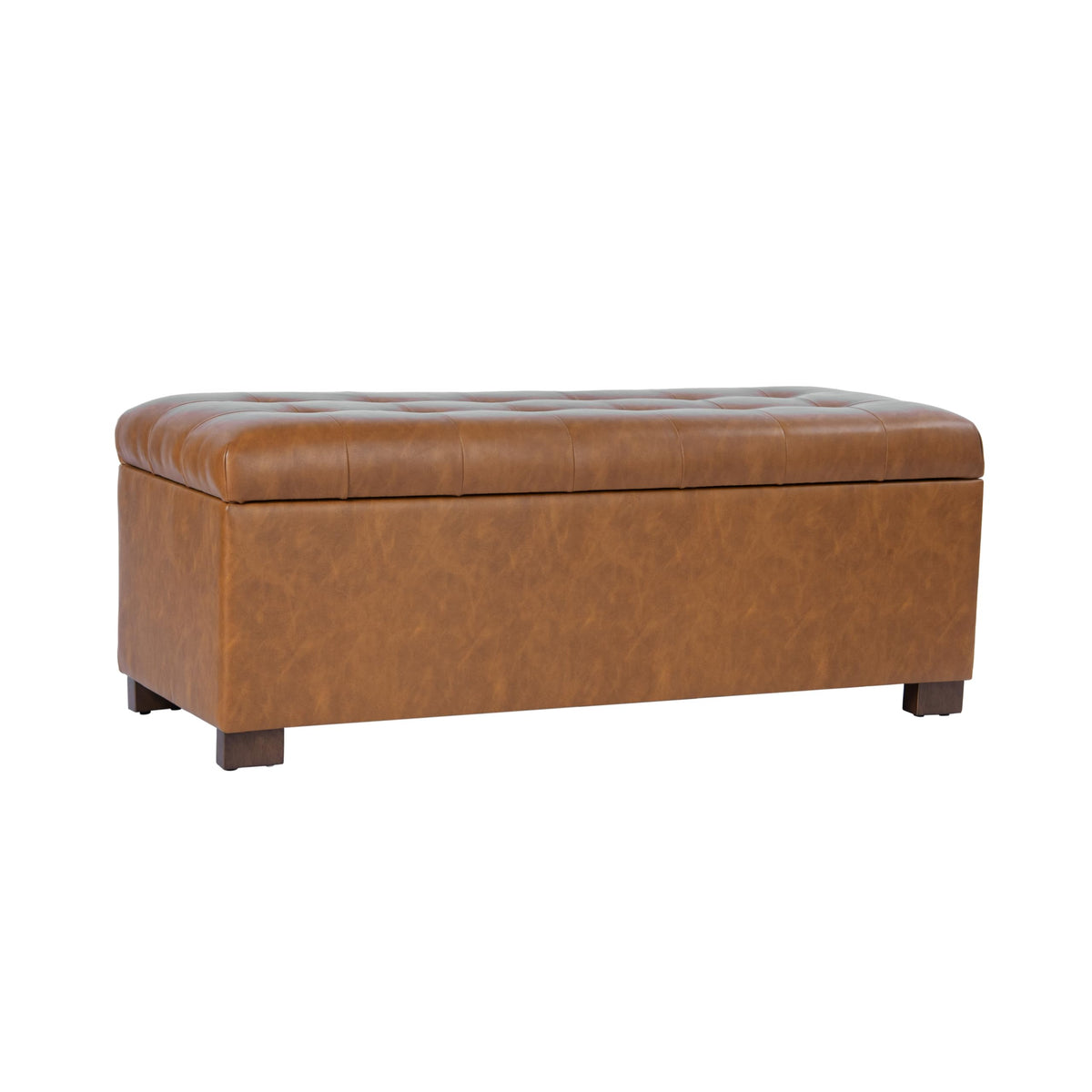 HomePop 36" Decorative Storage Bench - Antiqued Blue