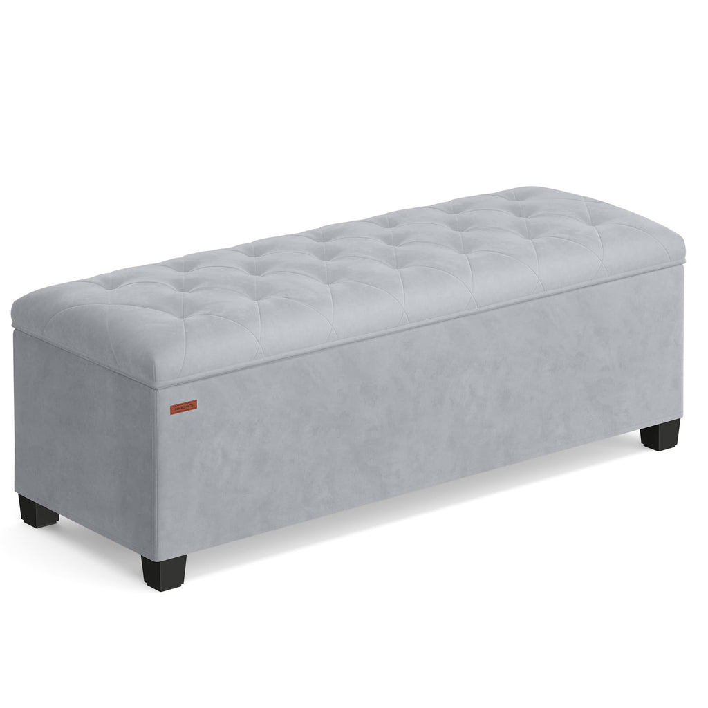 SONGMICS Storage Ottoman Bench, Foot Rest with Legs, Load up to 661.4 lb