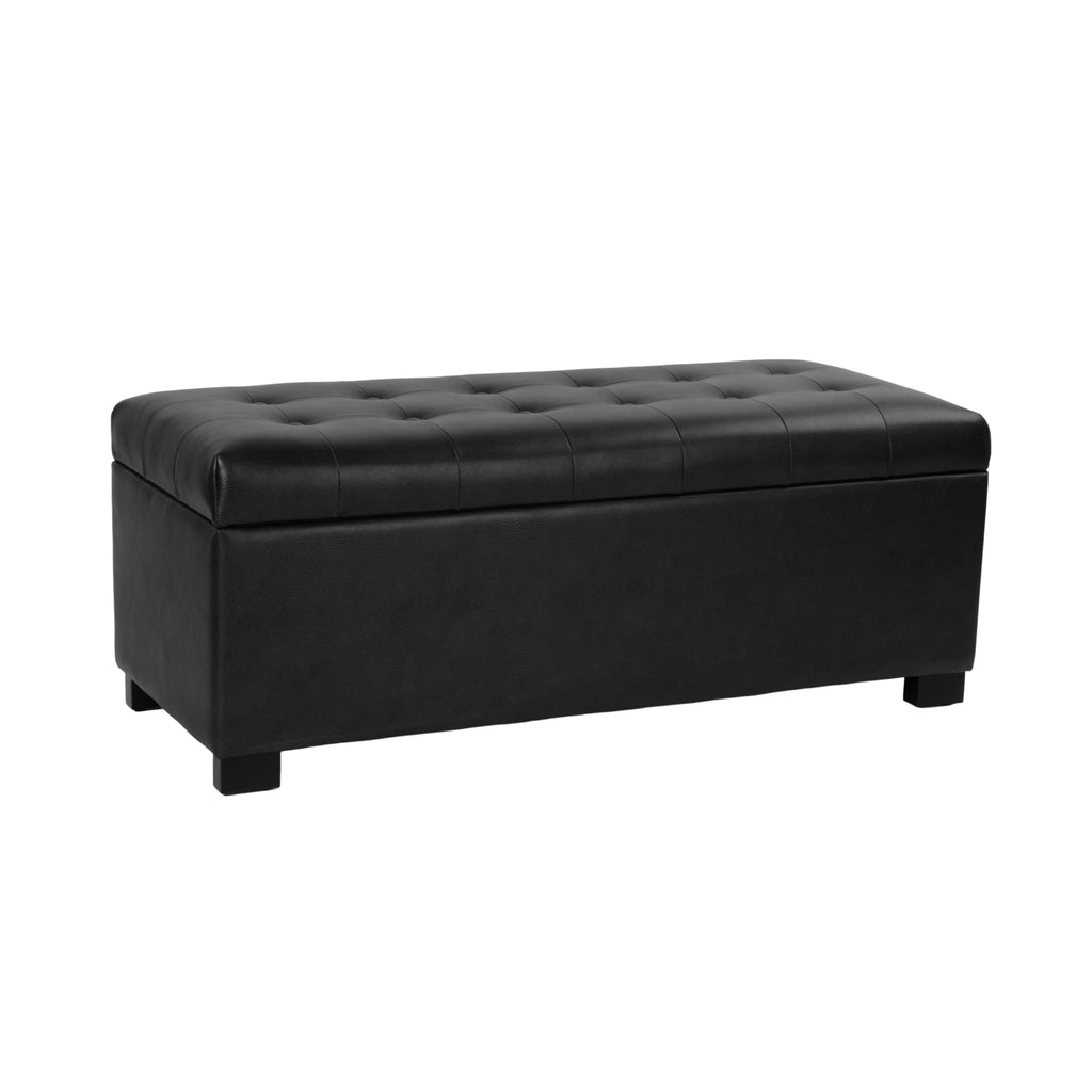 HomePop 36" Decorative Storage Bench - Antiqued Blue