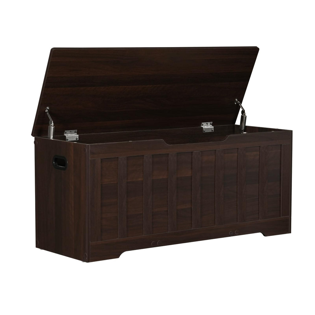 VANKILEY 47.2" Storage Chest Extra Large, Storage Bench(Black)