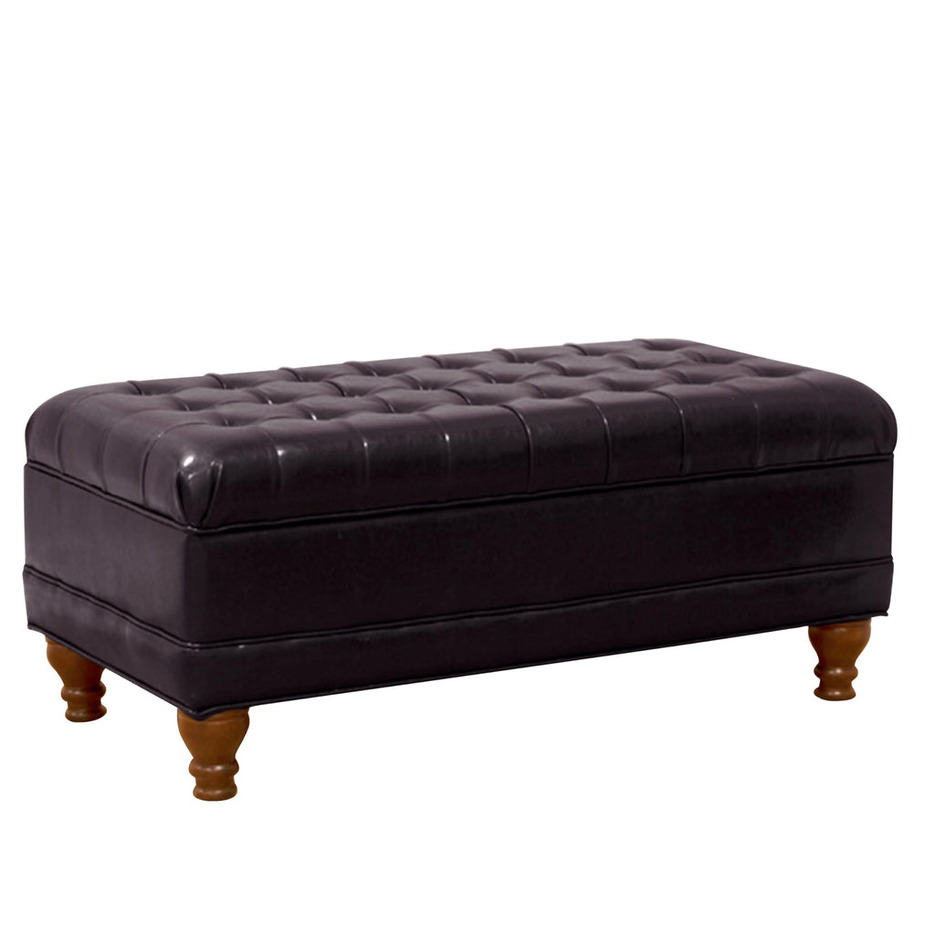HomePop 36" Decorative Storage Bench - Antiqued Blue