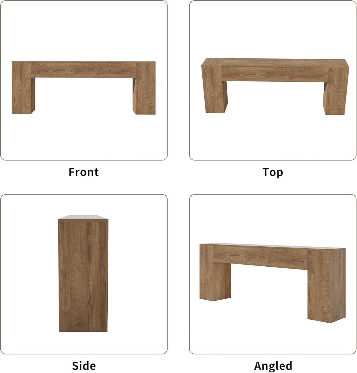 Epecoya Extra Long Console Tables for Entryway 86-Inch, Natural Oak Brown