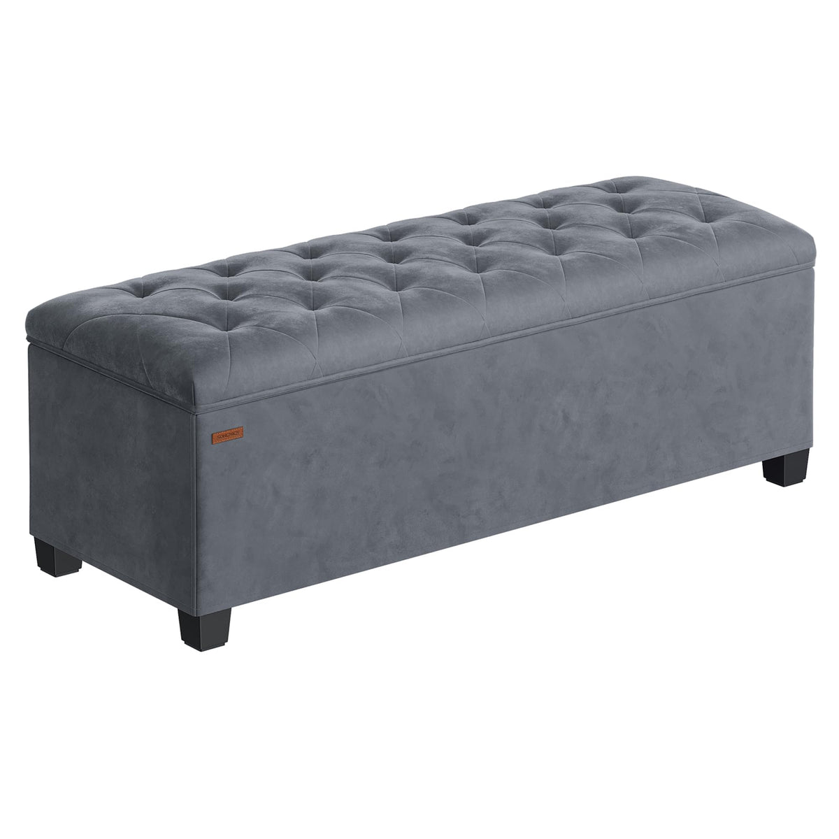 SONGMICS Storage Ottoman Bench, Foot Rest with Legs, Load up to 661.4 lb
