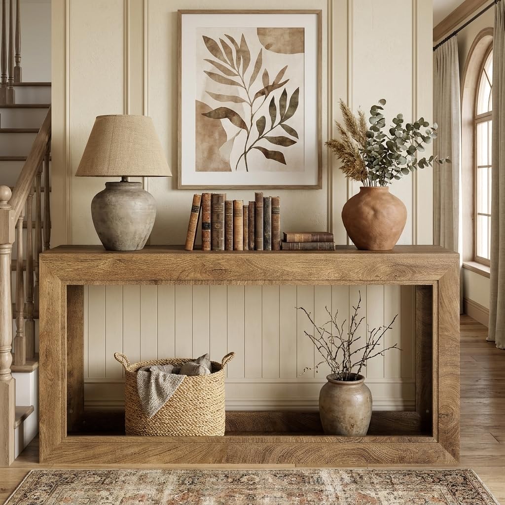 LITTLE TREE 63" Console Tables, Long Entryway Table, Modern Sofa Tables
