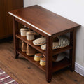 XKZG Shoe Rack Bench Wooden Storage Bench Entryway Bench, Natural, 47.2"