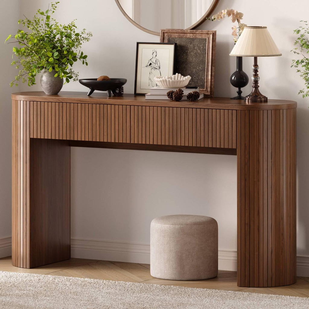 ONBRILL 63 Inch Console Table with 2 Drawers, Entryway Tables with Storage