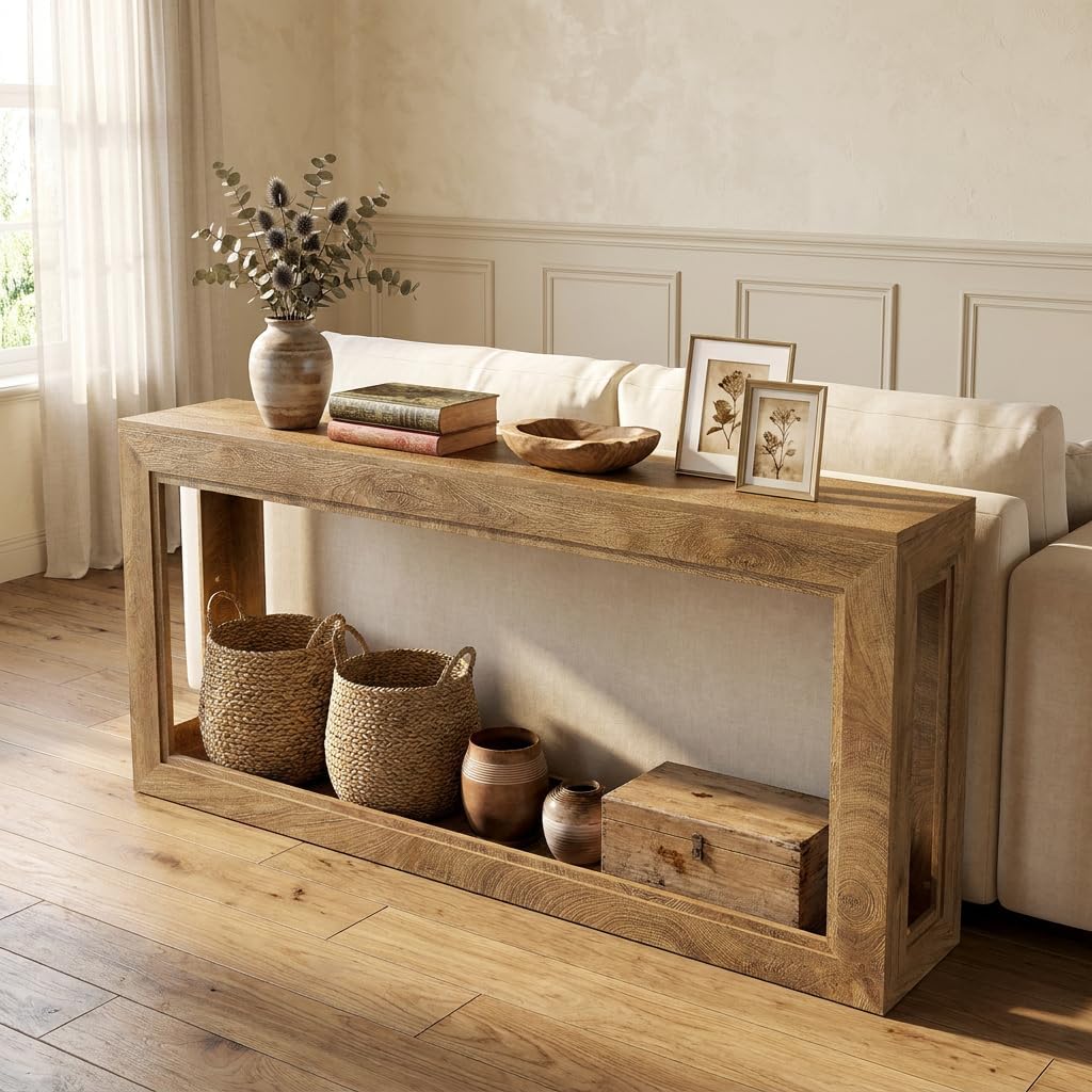 LITTLE TREE 63" Console Tables, Long Entryway Table, Modern Sofa Tables
