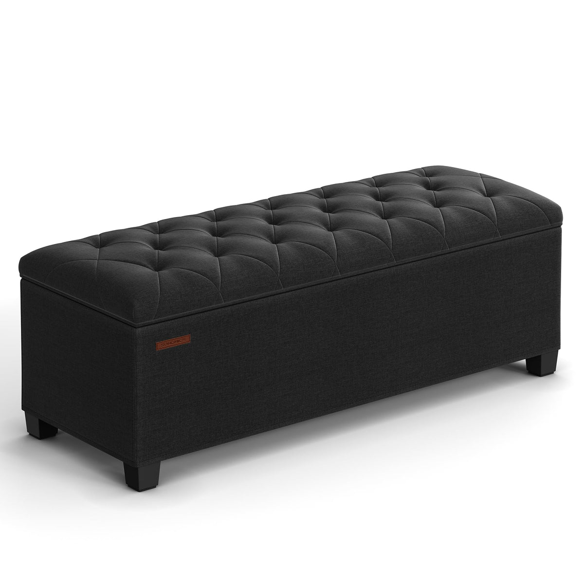 SONGMICS Storage Ottoman Bench, Foot Rest with Legs, Load up to 661.4 lb