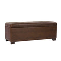 HomePop 36" Decorative Storage Bench - Antiqued Blue