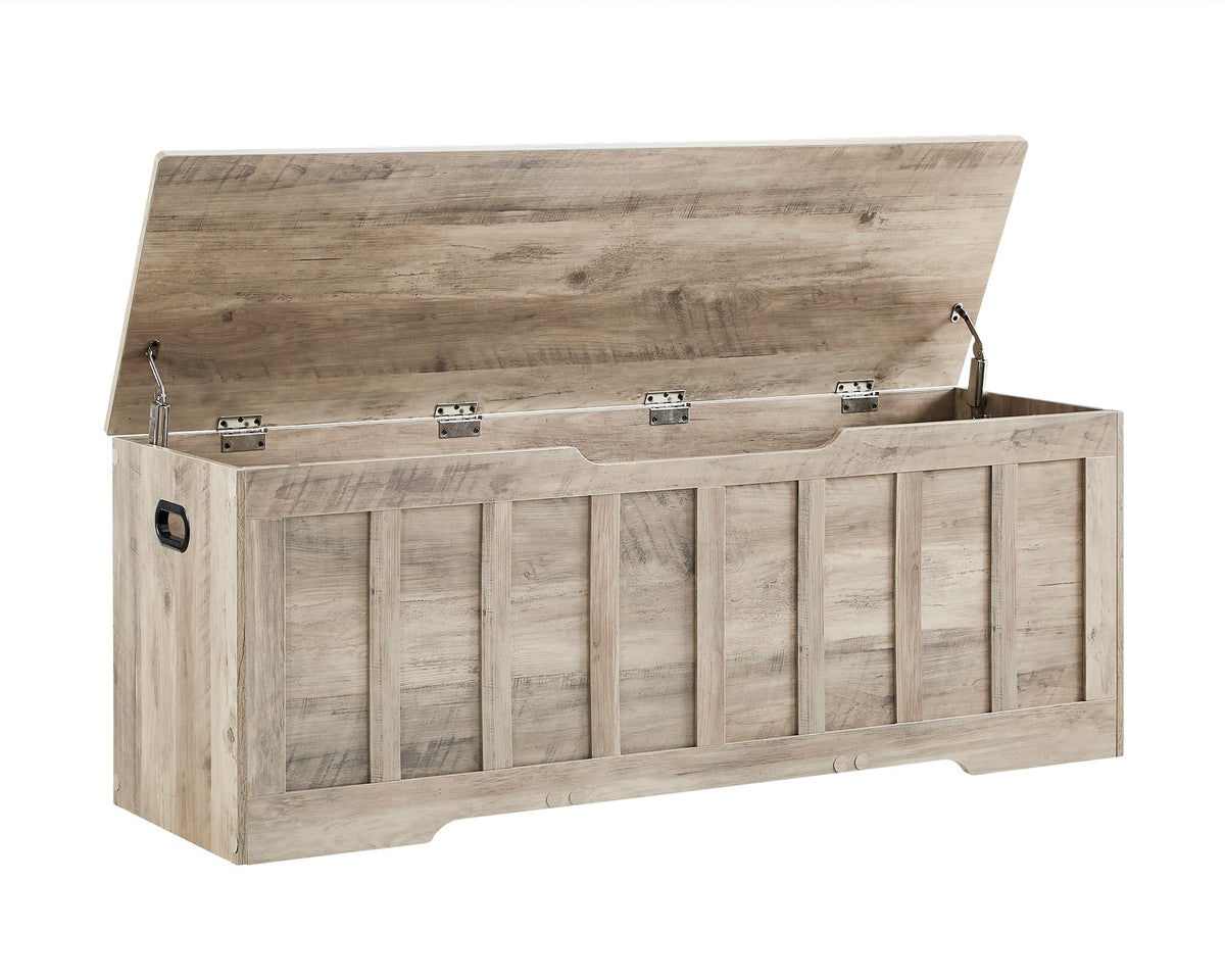 VANKILEY 51.2" Storage Chest Extra Large,Wooden Storage Bench(Espresso)