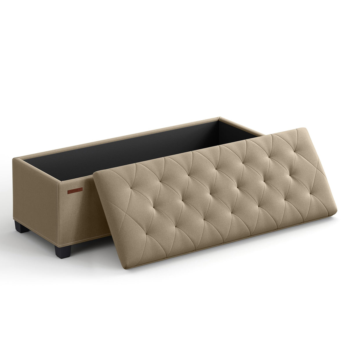 SONGMICS Storage Ottoman Bench, Foot Rest with Legs, Load up to 661.4 lb