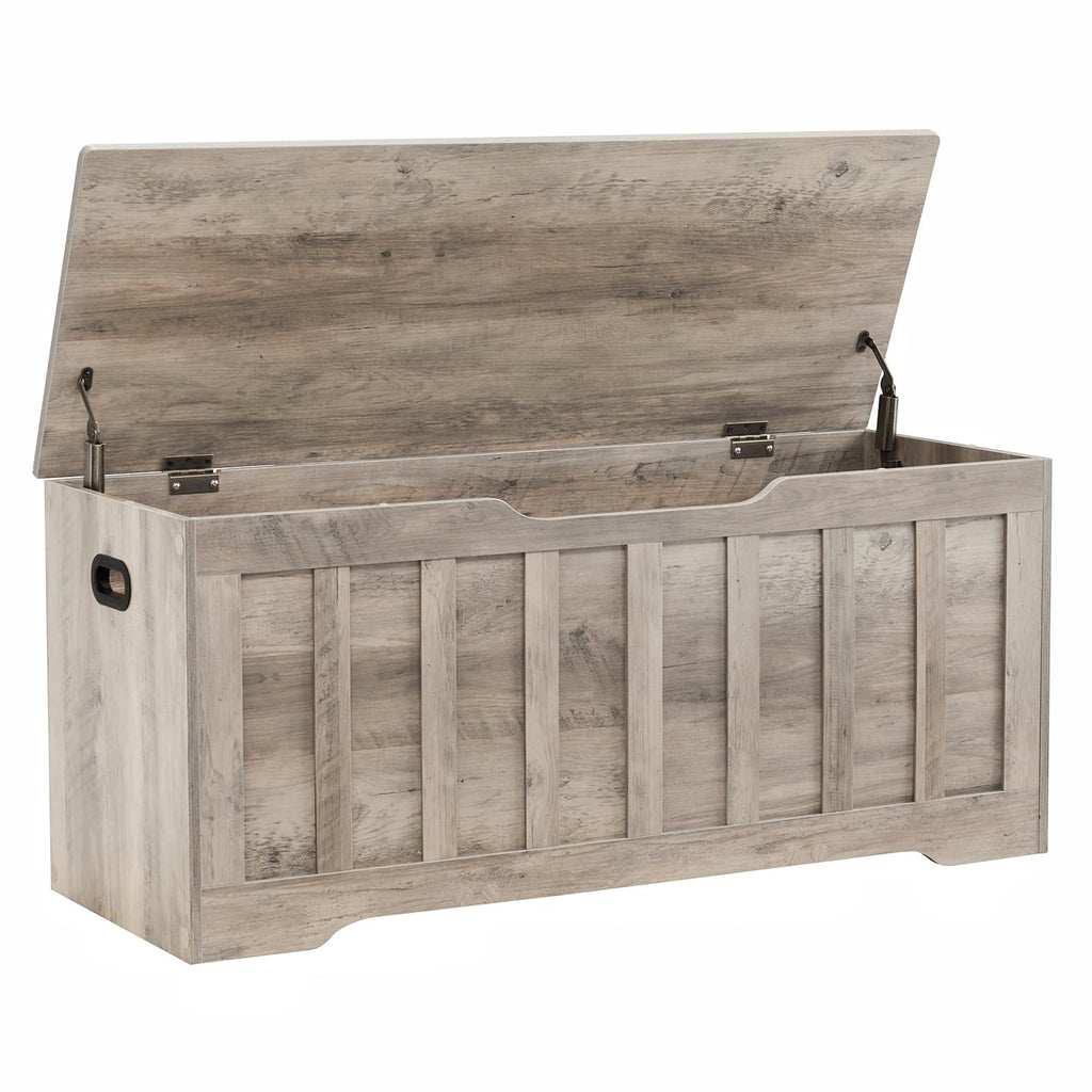 VANKILEY 47.2" Storage Chest Extra Large, Storage Bench(Black)