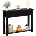 Homieasy Farmhouse Console Table with 3 Drawers, 47 Inch Wood Sofa Table with Storage Shelf for Living Room, Behind Couch, Entryway Table for Hallway, Living Room, or Foyer, Brown and Antique White