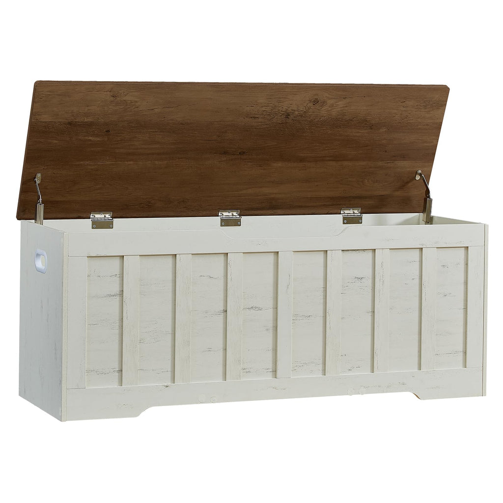 VANKILEY 47.2" Storage Chest Extra Large, Storage Bench(Black)