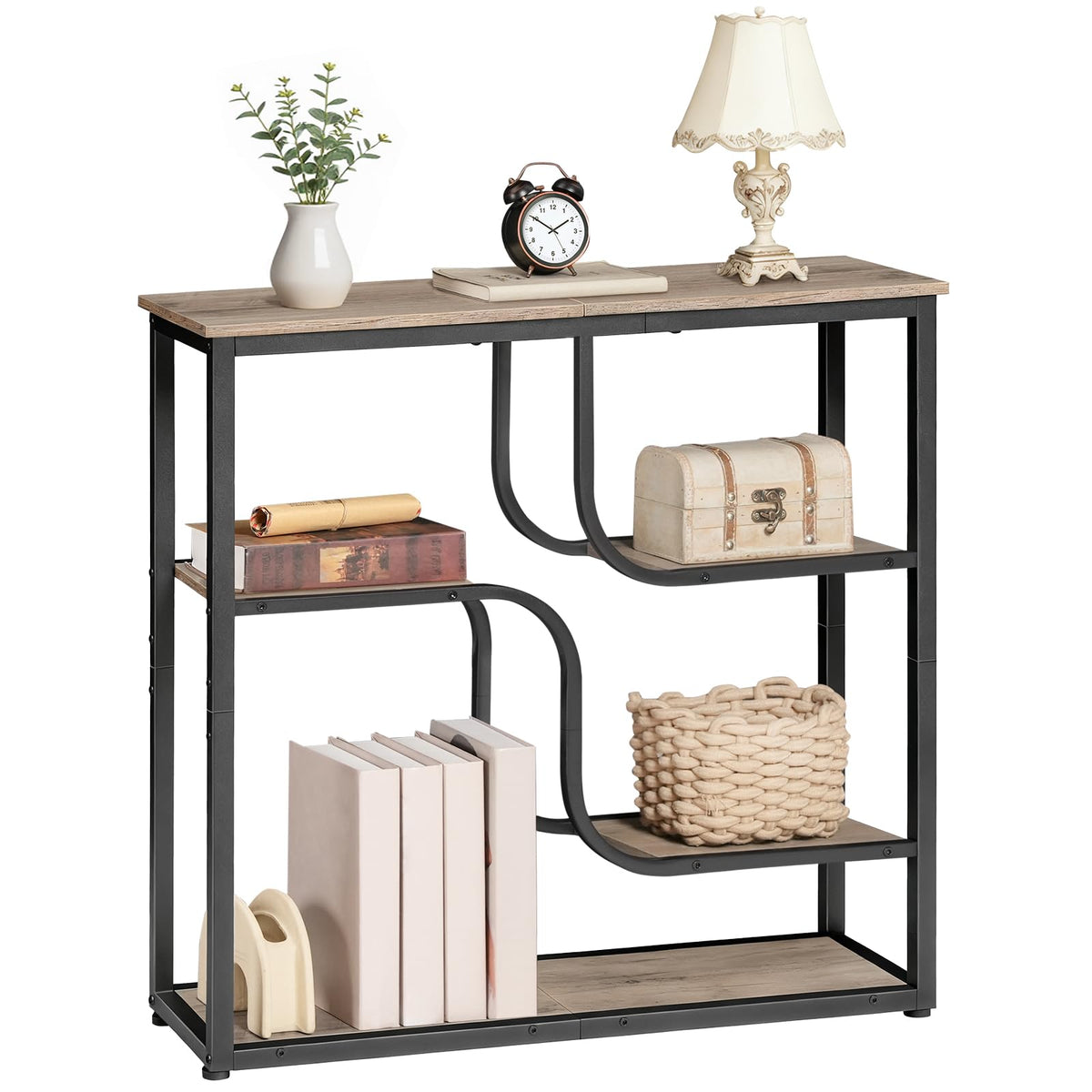 HOOBRO 29.5" Console Table, 5-Tier Narrow Entryway Table, Sofa Table