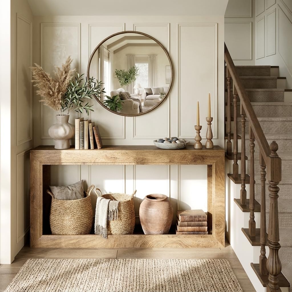 LITTLE TREE 63" Console Tables, Long Entryway Table, Modern Sofa Tables