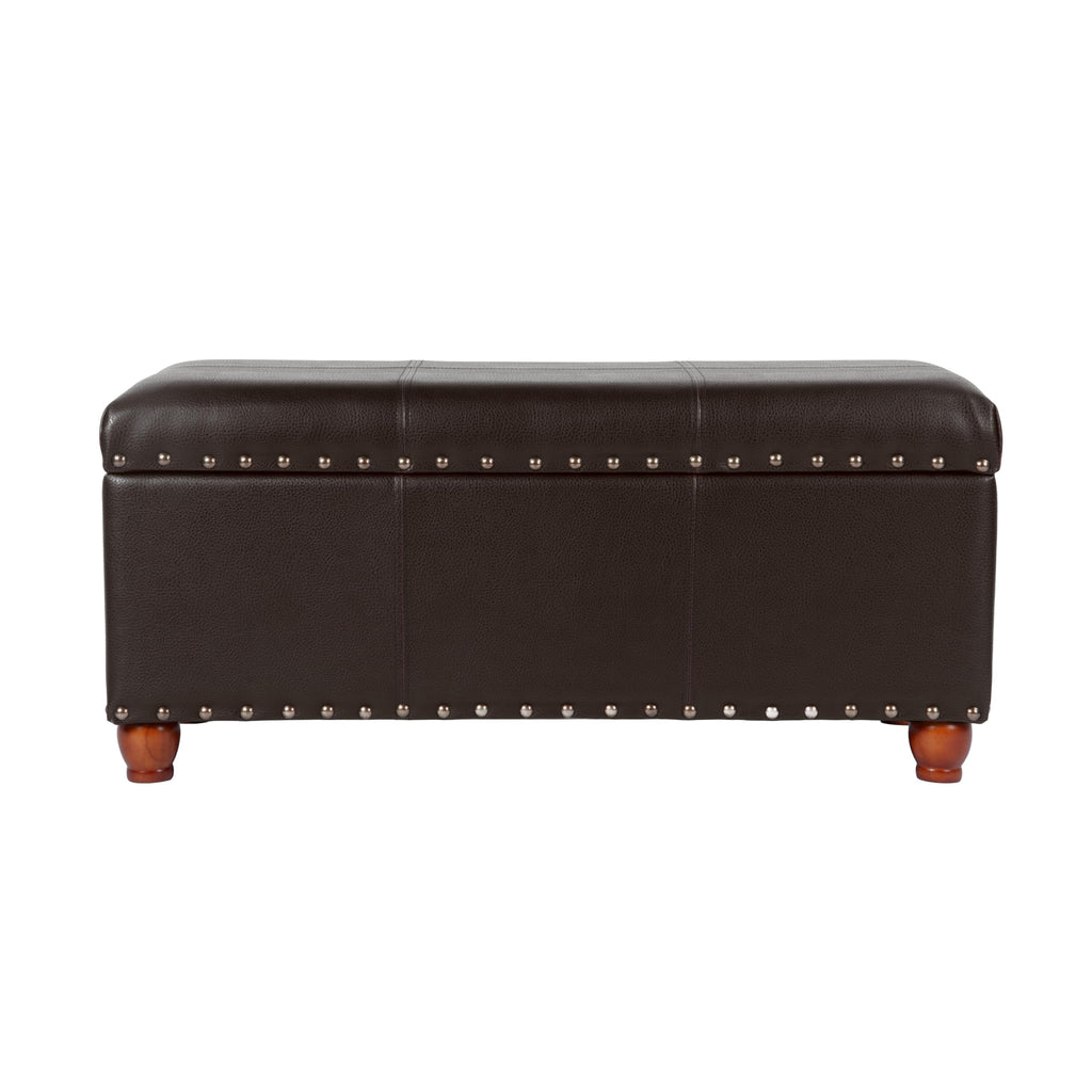 HomePop 36" Decorative Storage Bench - Antiqued Blue