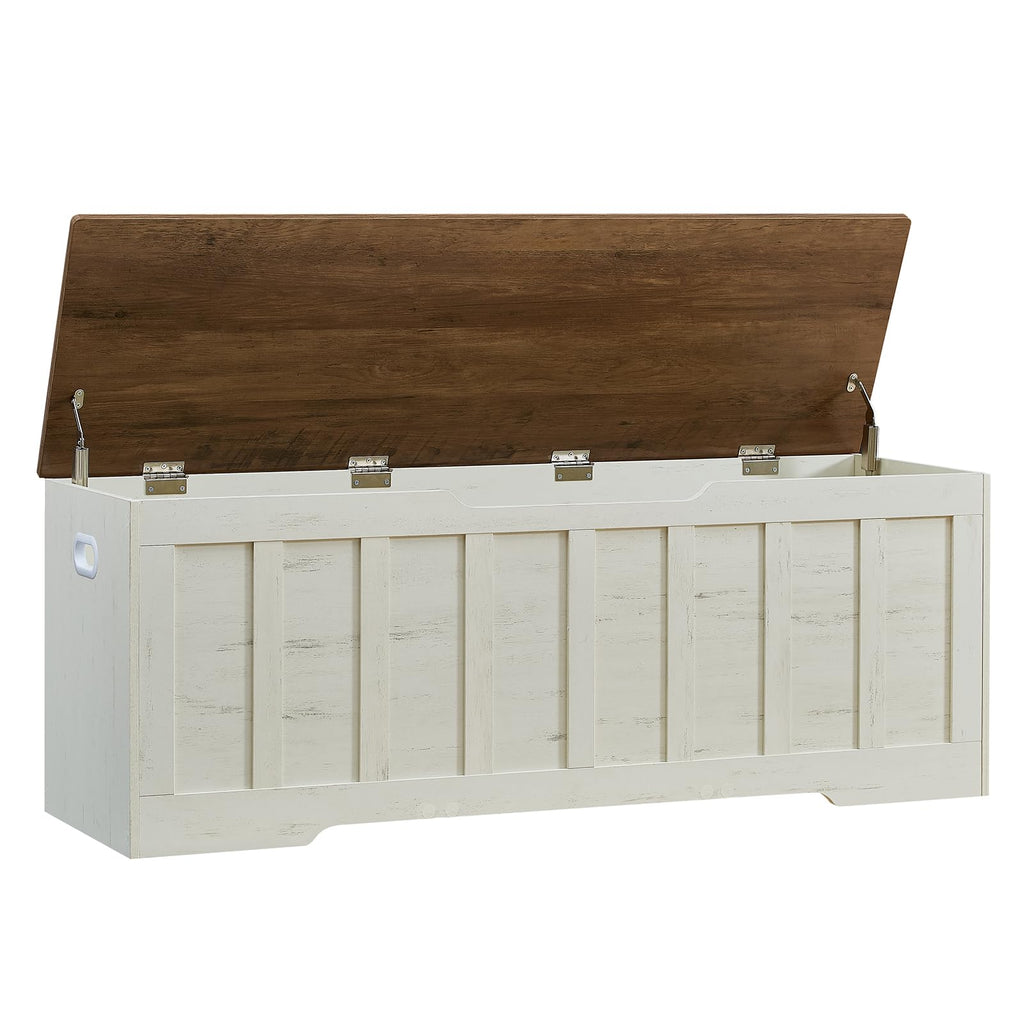 VANKILEY 51.2" Storage Chest Extra Large,Wooden Storage Bench(Espresso)