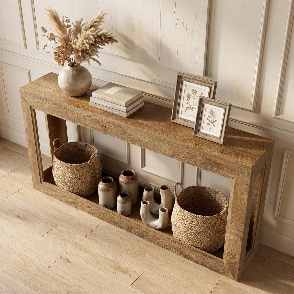 LITTLE TREE 63" Console Tables, Long Entryway Table, Modern Sofa Tables