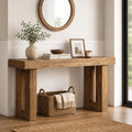 HOKYHOKY Reclaimed Solid Wood Console Table, 59" Long Entryway Table