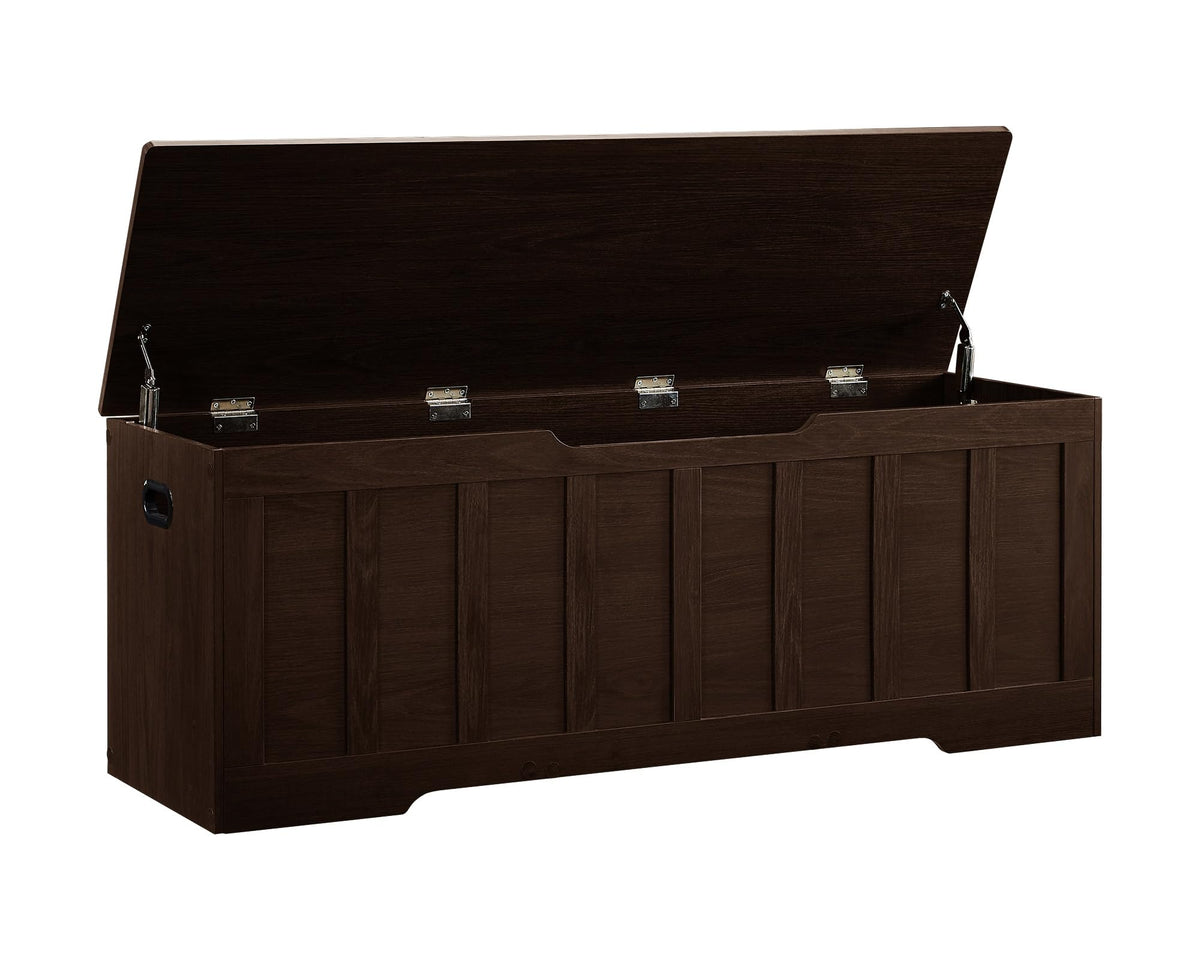 VANKILEY 51.2" Storage Chest Extra Large,Wooden Storage Bench(Espresso)