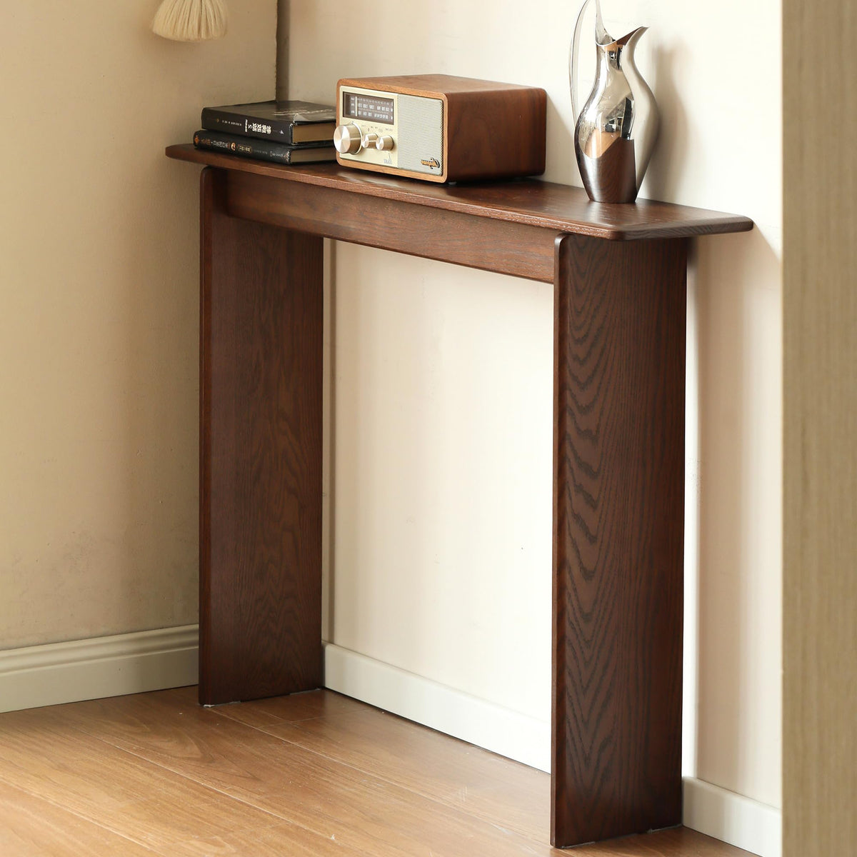 YESWOOD Solid Oak Console Table, 39'' Narrow Entryway Table, Natural