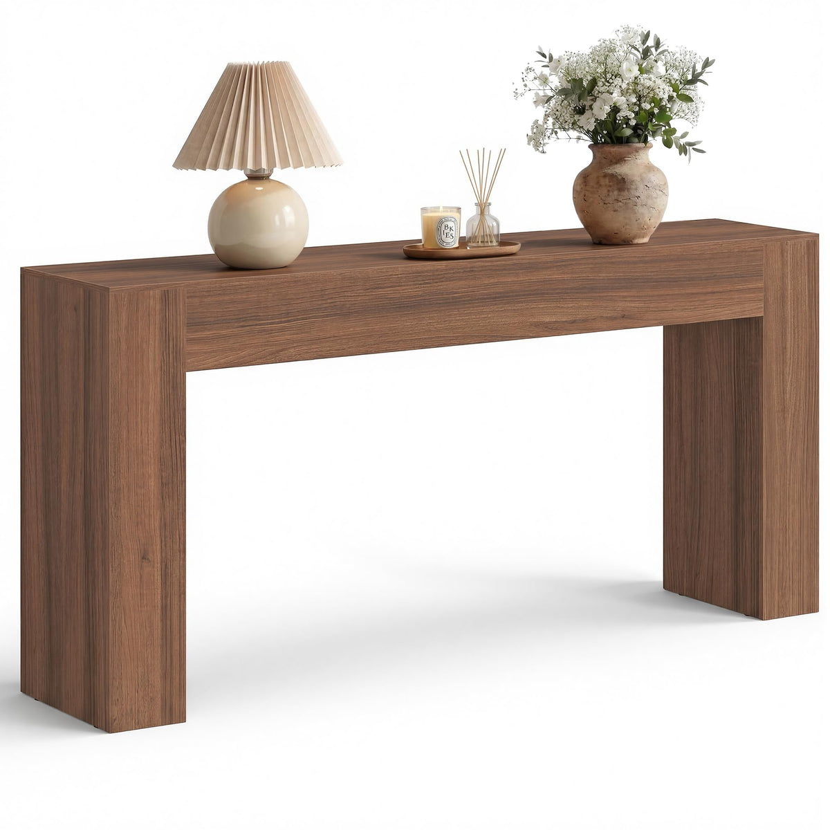 VASAGLE 63 Inches Entryway Table, Thick Tabletop Console Table, Farmhouse