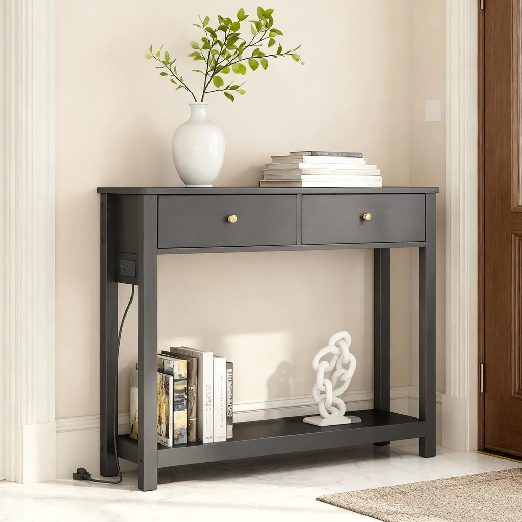 Gizoon Console Table with Outlets,