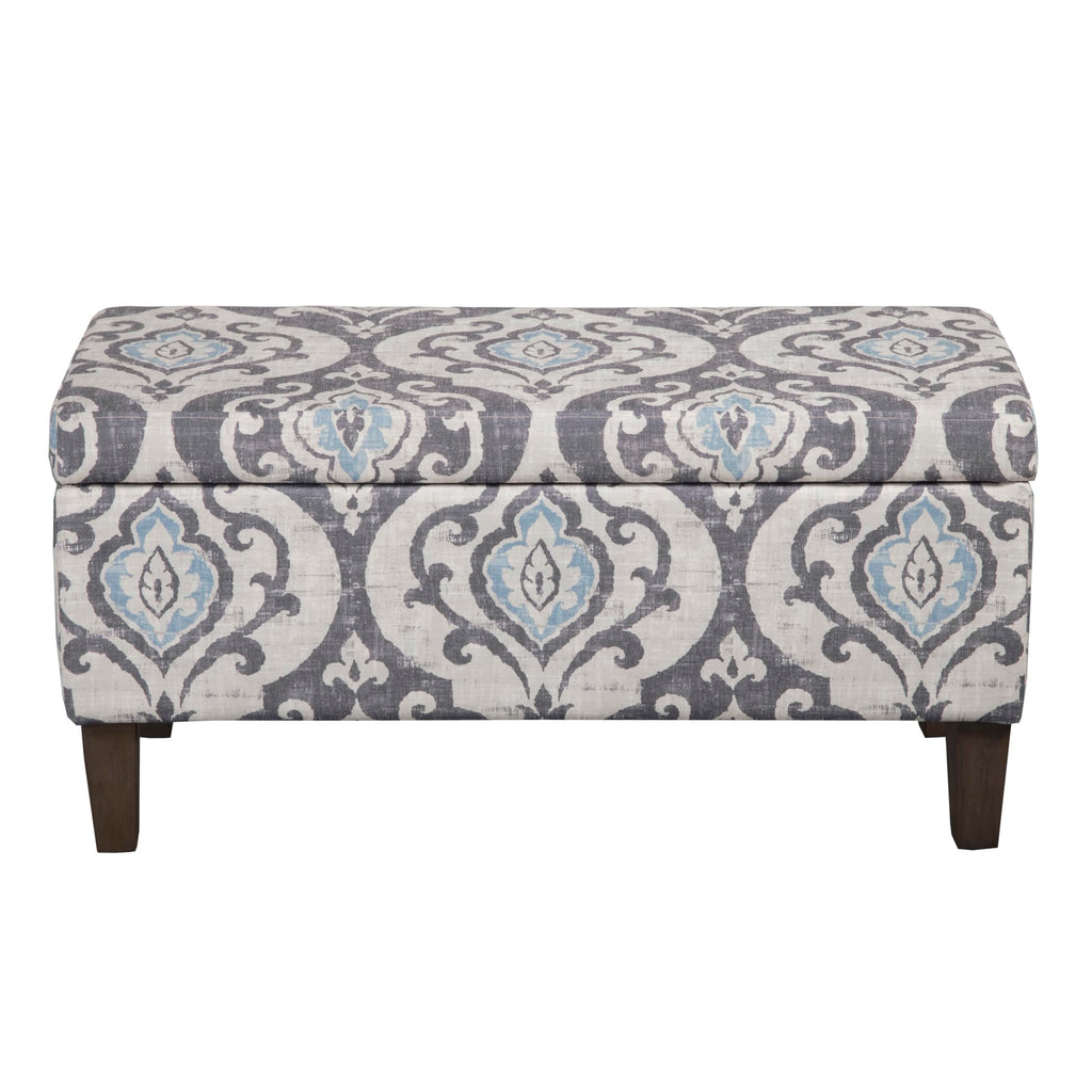 HomePop 36" Decorative Storage Bench - Antiqued Blue