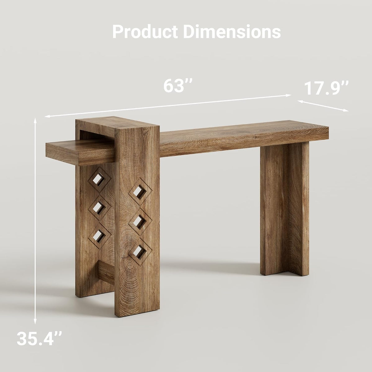 S.E.C.D 63" Modern Decorative Entryway Table, Long Wooden Accent Sofa Table