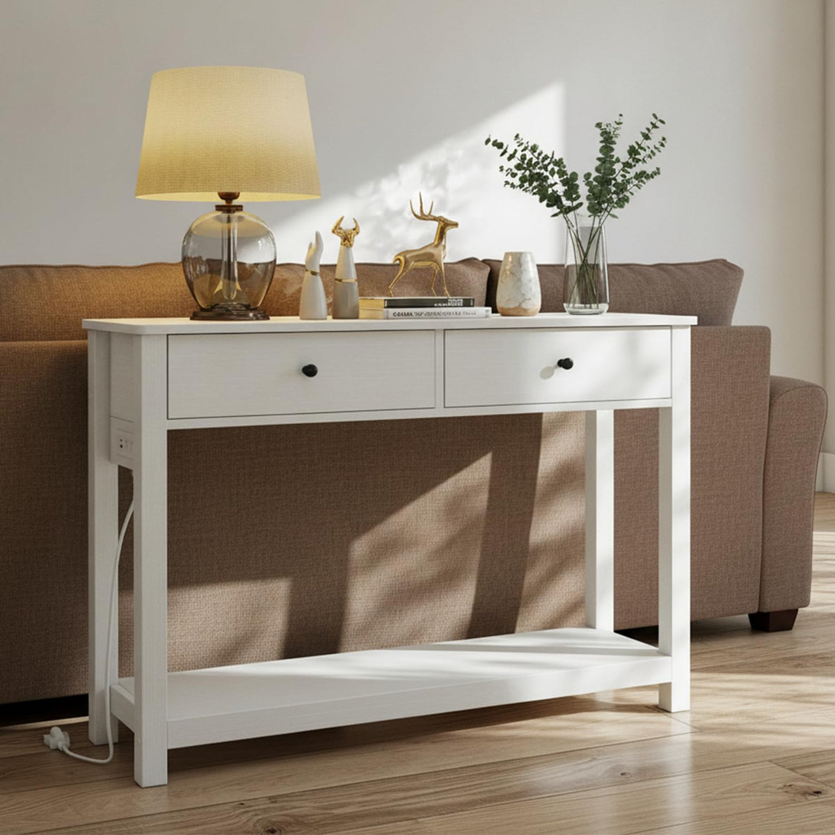 Gizoon Console Table with Outlets,