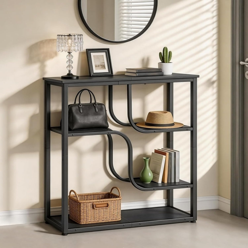 HOOBRO 29.5" Console Table, 5-Tier Narrow Entryway Table, Sofa Table