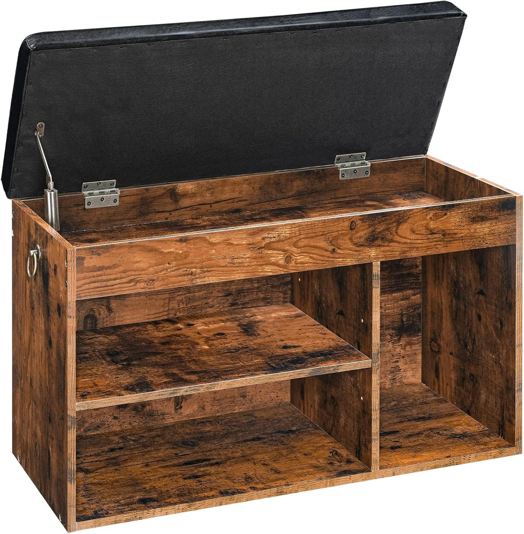 HOOBRO Shoe Storage Bench with Cushion, 32.3" Entryway Bench
