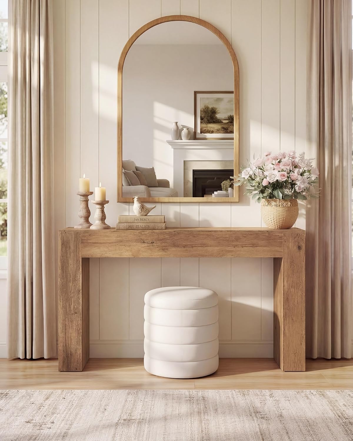 VASAGLE 63 Inches Entryway Table, Thick Tabletop Console Table, Farmhouse