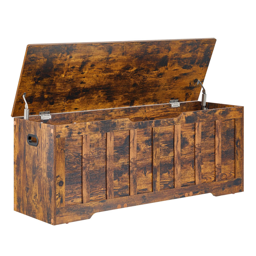 VANKILEY 47.2" Storage Chest Extra Large, Storage Bench(Black)