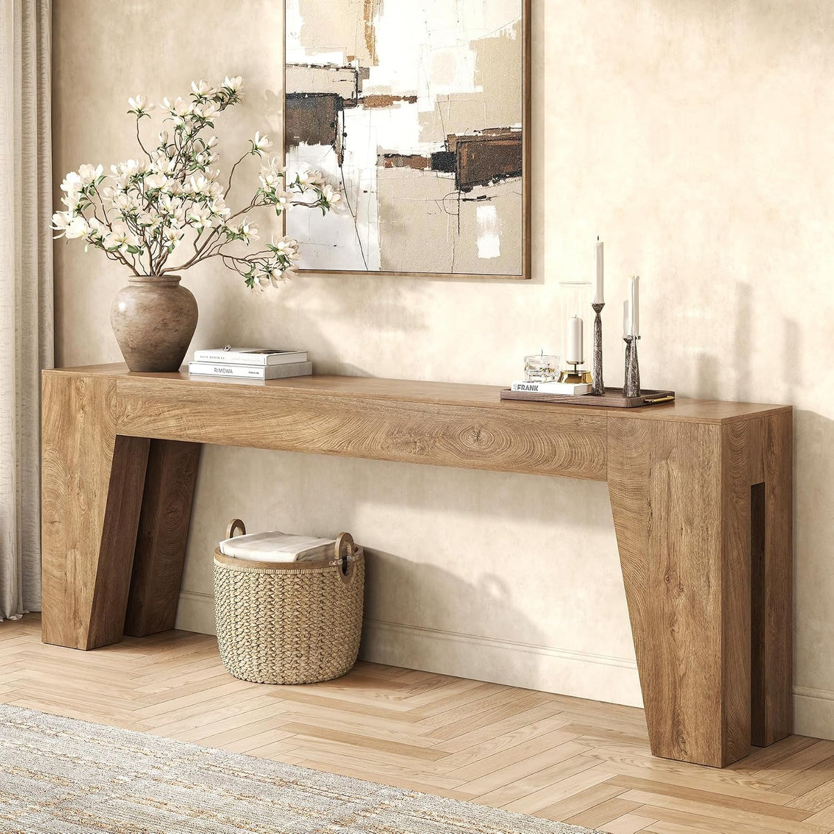 Epecoya 86-inch Extra Long Console Table, Couch Tables Behind Sofa