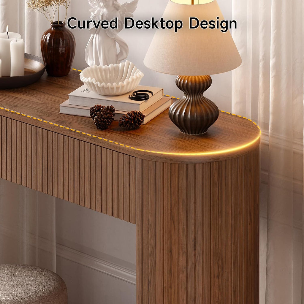 ONBRILL 63 Inch Console Table with 2 Drawers, Entryway Tables with Storage