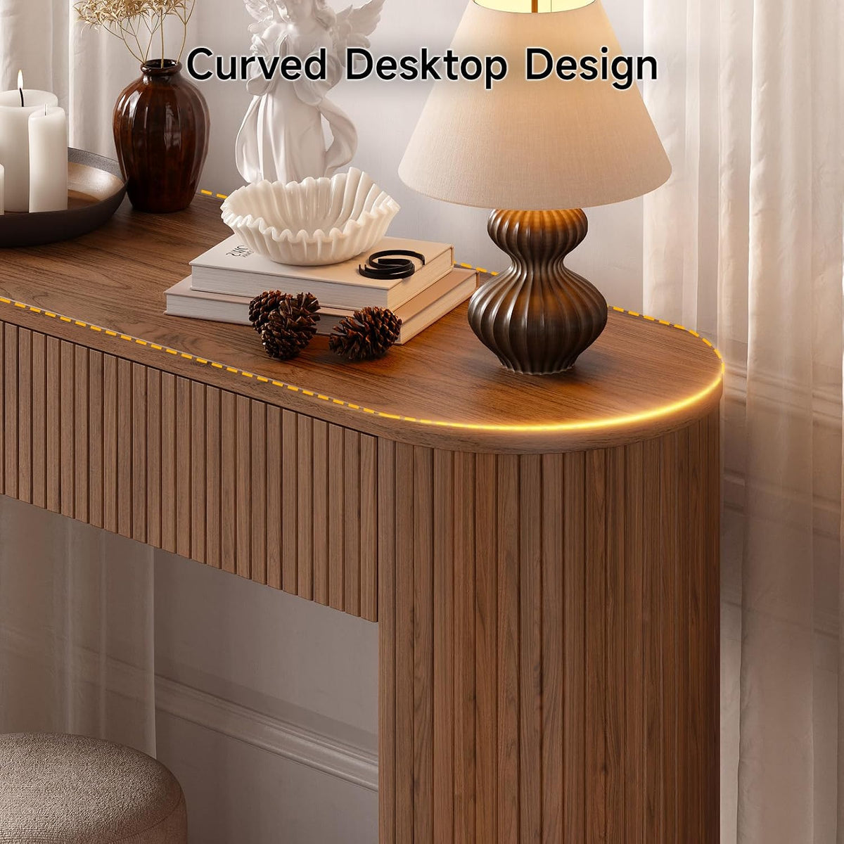 ONBRILL 63 Inch Console Table with 2 Drawers, Entryway Tables with Storage