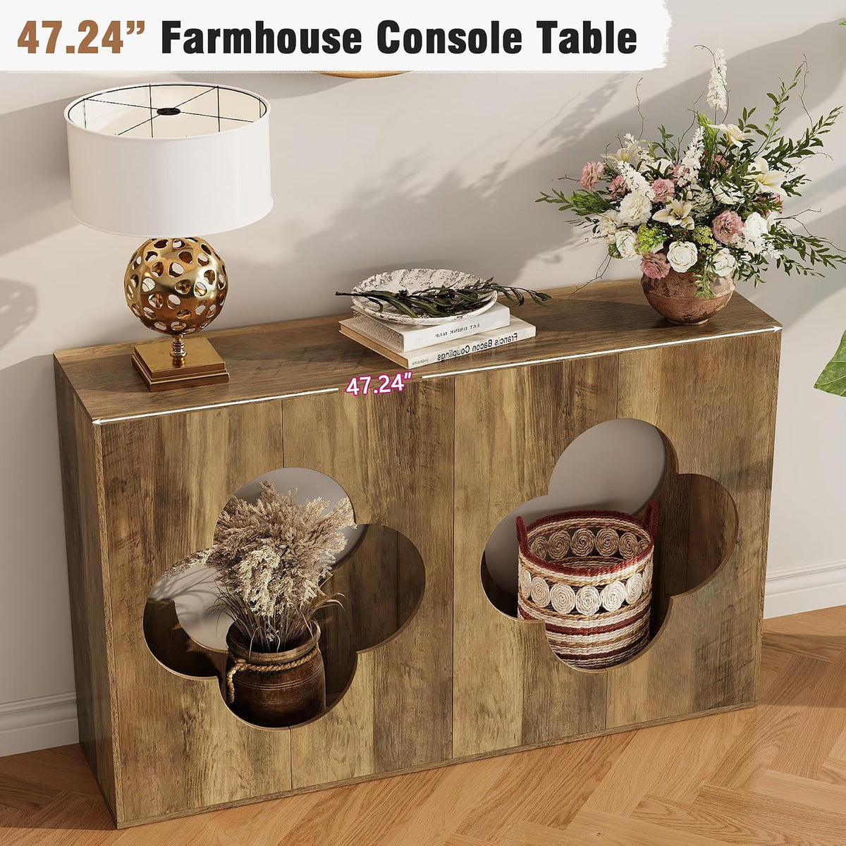 Tohomeor Arched Elegant Entryway Console Table