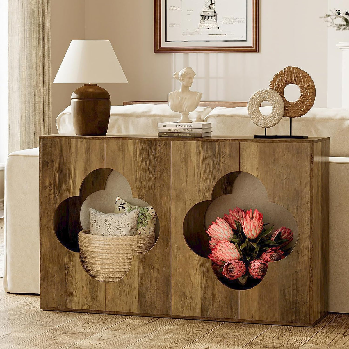 Tohomeor Arched Elegant Entryway Console Table
